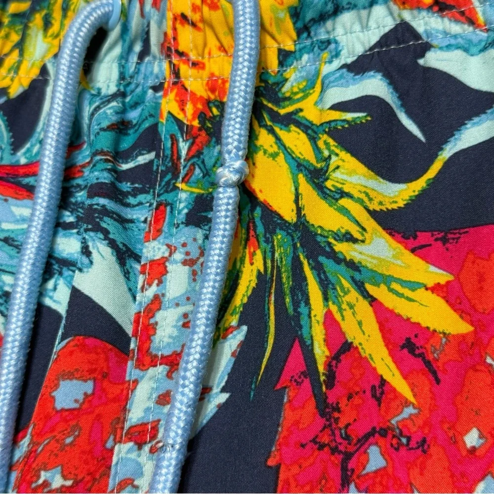 George Men's Size L Pineapple Print‎ Swim Trunks - Excellent
